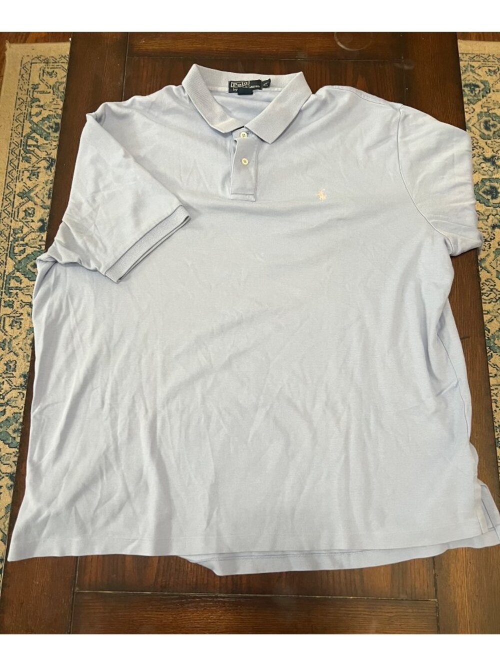 Polo By Ralph Lauren Shirt Light Baby Blue Short Sleeve XXL Golf Office Business